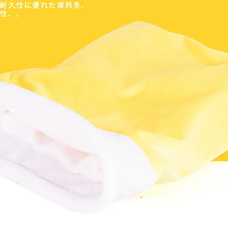 Lemon Yellow Short Plush Pet Bed