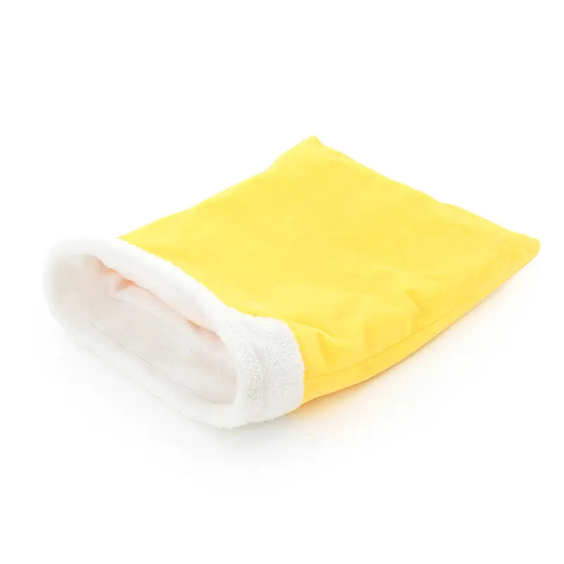 Lemon Yellow Short Plush Pet Bed