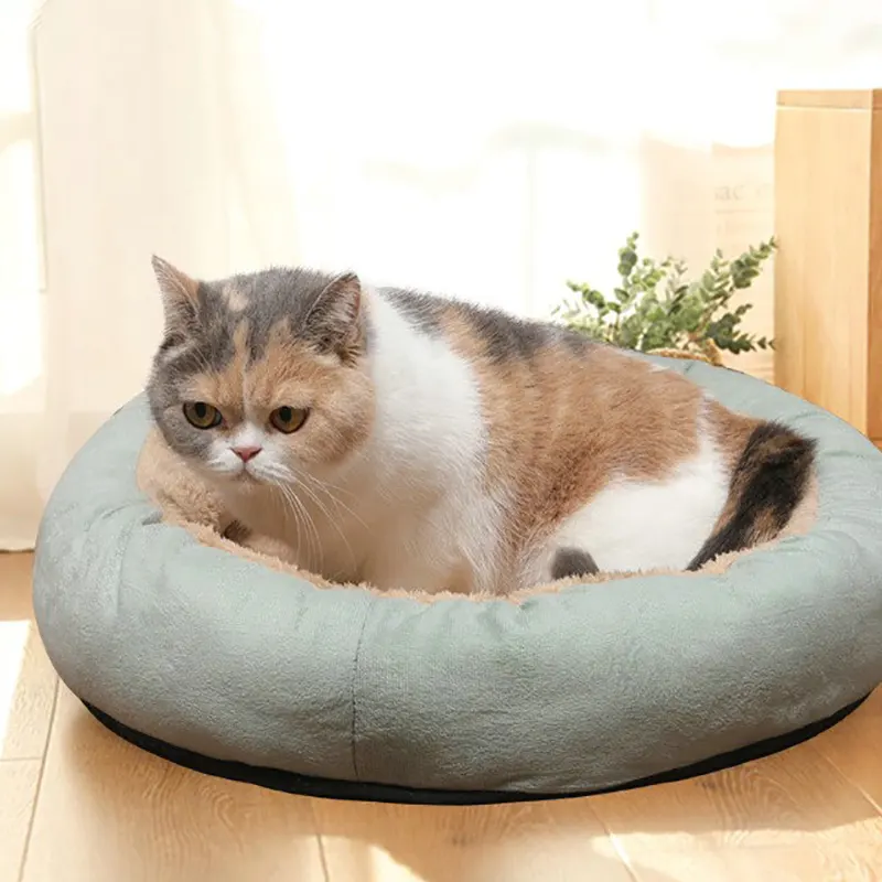Lit rond pour animal de compagnie en éponge